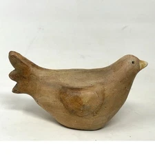 Vintage Tonala Inspired Dove Clay Bird Pottery Handmade Mexico Folk Art Figurine