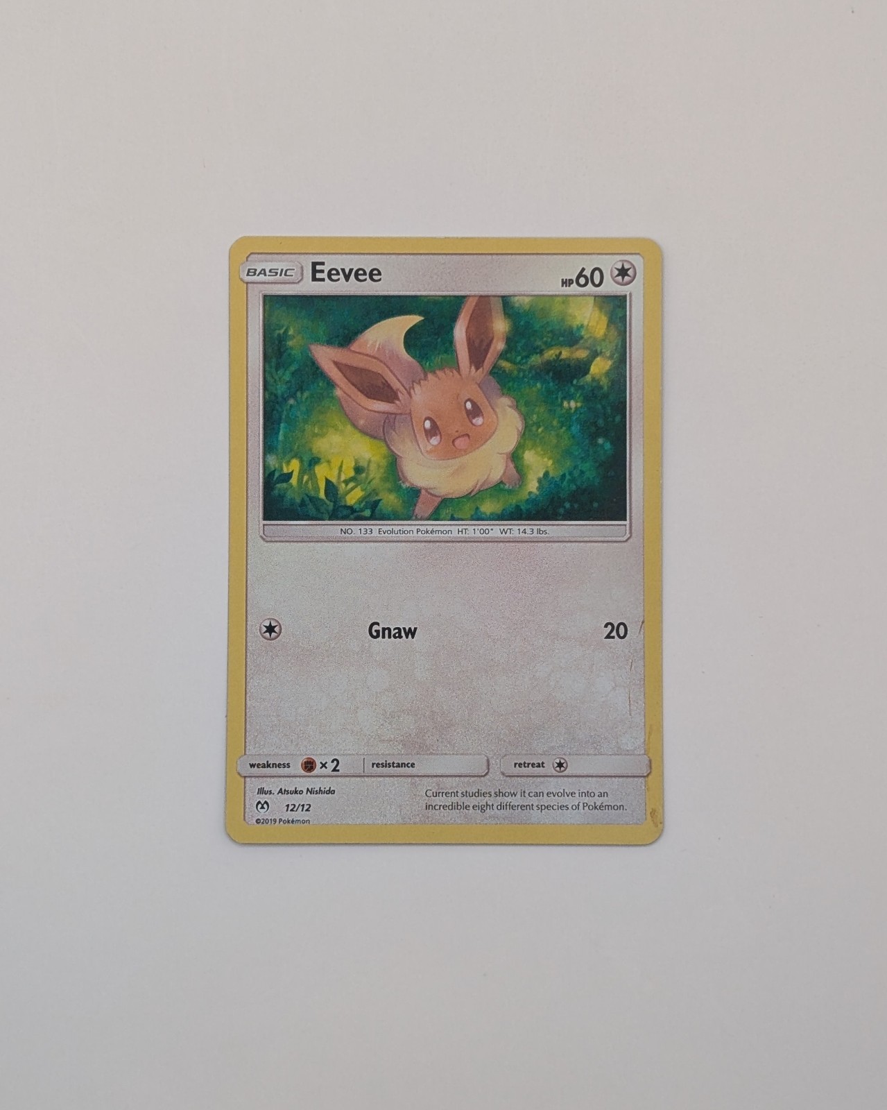 McDonald's 2019 Holo Eevee 12/12 Pokemon Card