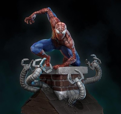Spider-Man Marvel Comics 1/8 1/6 Resin Figure Unpainted / Painted 3D Print Unpai