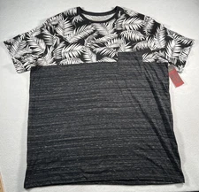 The Foundry Black and White  Leaf design t-Shirt size 2XLT new with tags