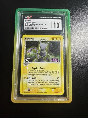 CGC 10 GEM MINT Mewtwo EX Holon Phantoms 24/110 Reverse Holo STAMPED Pokemon