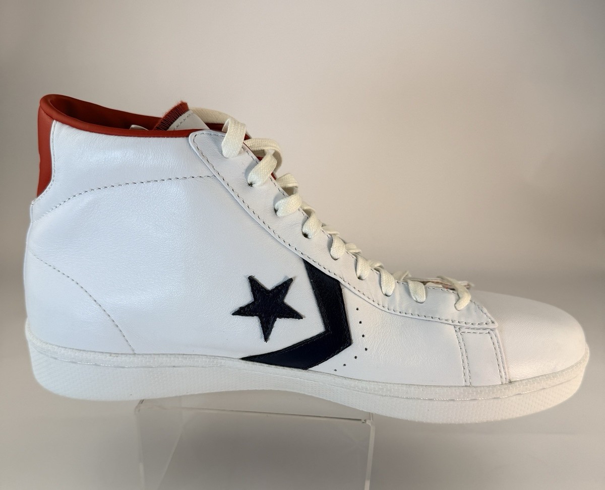 VTG 2012 - 76' Converse Pro Leather High White Navy Red Sneaker