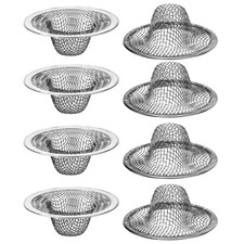 AHQiZFX 8 Pieces Mesh Sink Strainer, 2.12" Top / 1" Bathroom Stainless Steel ...