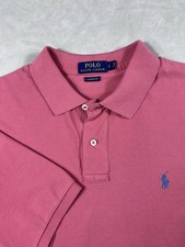 Polo Ralph Lauren Shirt Size Large Classic Fit Collared Pink Button Up Polo