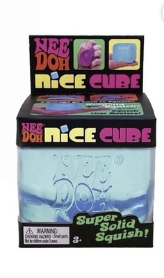 NeeDoh Nee Doh Nice Cube - Super Solid Squish! (Blue) - Brand New Sealed!