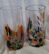 Blown Mosaic Confetti Vases Glasses
