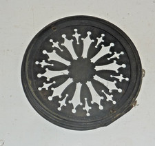 Antique French mantel clock back door hinged & with pierced metal back