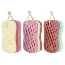3 Pcs Bath Sponge For Women Men Kids Sponge Loofah Body Scrubber Shower Sponge F