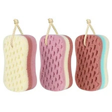 3 Pcs Bath Sponge For Women Men Kids Sponge Loofah Body Scrubber Shower Sponge F
