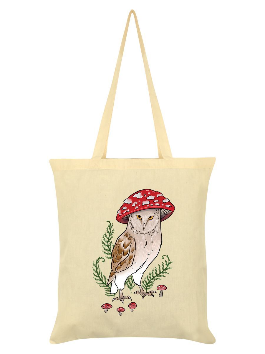 Tote Bag Foraging Familiars Owl Cream 38x42cm