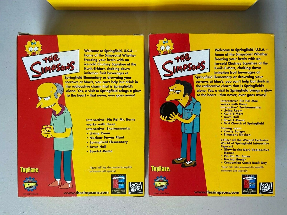 The Simpsons PIN PAL Figure Set & Bowl-A-Rama APU HOMER MOE MR