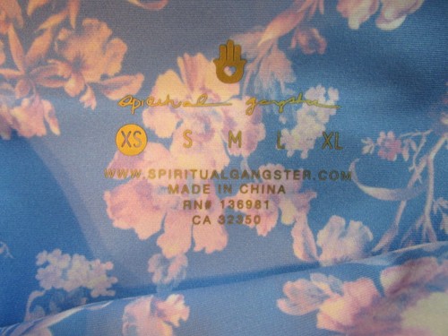 Leggings Spiritual Gangster Azul Floral Intención Cintura Alta Talla XS NUEVOS CON ETIQUETAS - Imagen 6 de 6