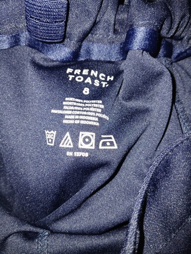 French Toast Girls Sz 8 Medium Navy blue Pleated Skirt Uniform shorts lining - Picture 5 of 5