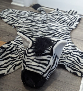 NICI Germany TOY ZEBRA Large RUG Plush Animal Kid Nursery 53"x 41" SOOO SOFT!!!
