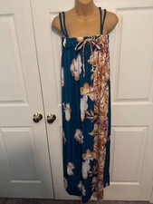 Vintage Womens Hawaiian Tunic Maxi Dress Muumuu Size Medium