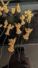 Lot of 15 Gold Angel Floral Wire Picks and figures — photo 3