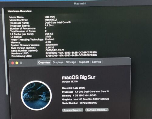 2014 Apple Mac Mini A1347 i5-4260U 1.40GHz 4GB RAM 512GB HDD See Pics - Picture 2 of 9