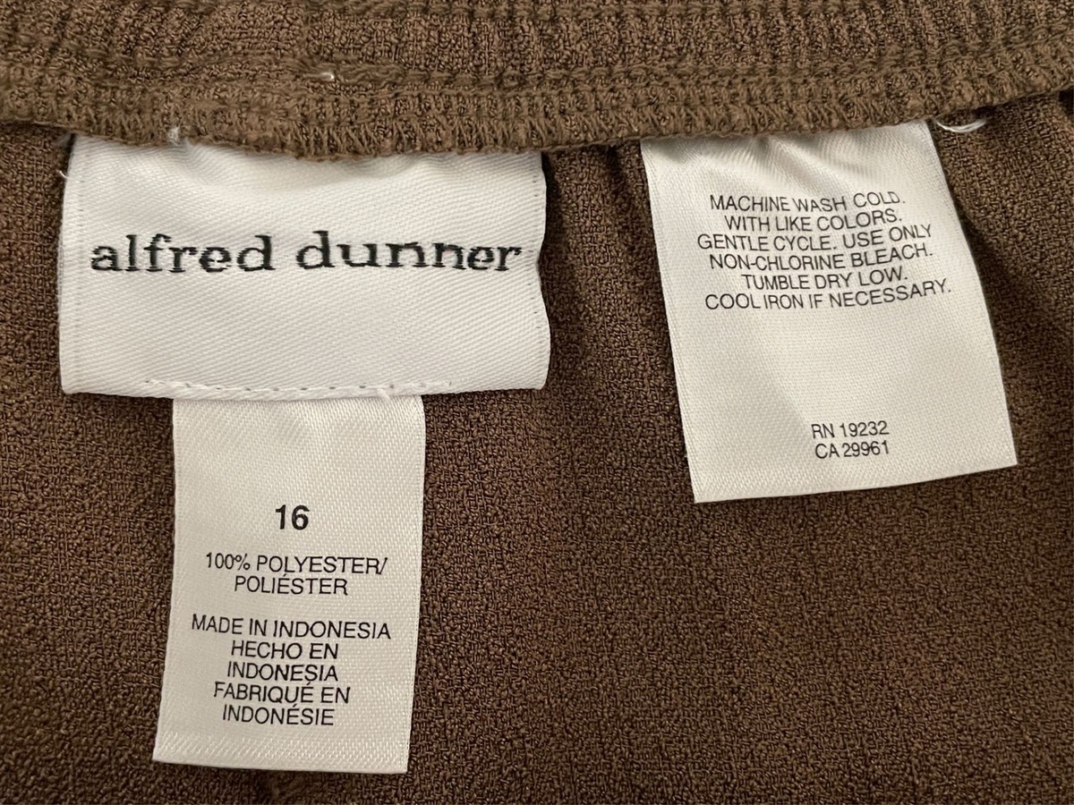 Alfred Dunner Vintage Women's Pull-On Straight Leg Pants Brown