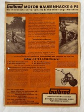 Prospekt/Faltblatt der GUTBROD Motor-Bauernhacke 6 PS, ca. 1950, ORIGINAL