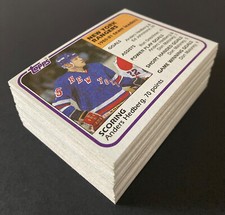 New York Rangers 1981-82 Topps Lot Of (6) Complete Team Sets (72 Cards Total)