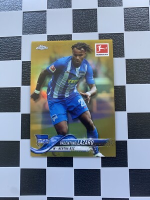 2018-19 Topps Chrome Bundesliga Valentino Lazaro Gold /50 Hertha BSC