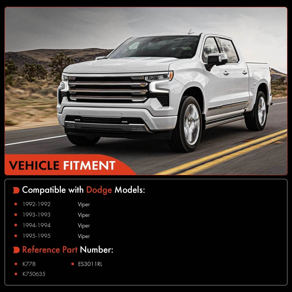 6 передних боковых стабилизаторов подвески, конец анкерного стержня и шаровой шарнир для Dodge Viper 1992-1995 - Изображение 2 из 4