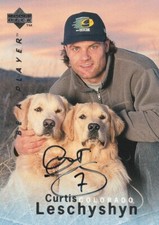 CURTIS LESCHYSHYN 1995-'96 UPPER DECK BE A PLAYER AUTOGRAPH