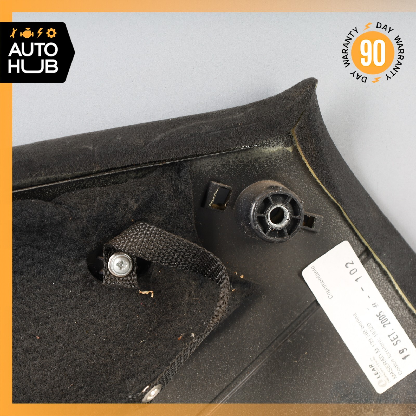 03-13 Maserati Quattroporte M139 Rear Right Quarter Upper C Pillar Suede OEM
