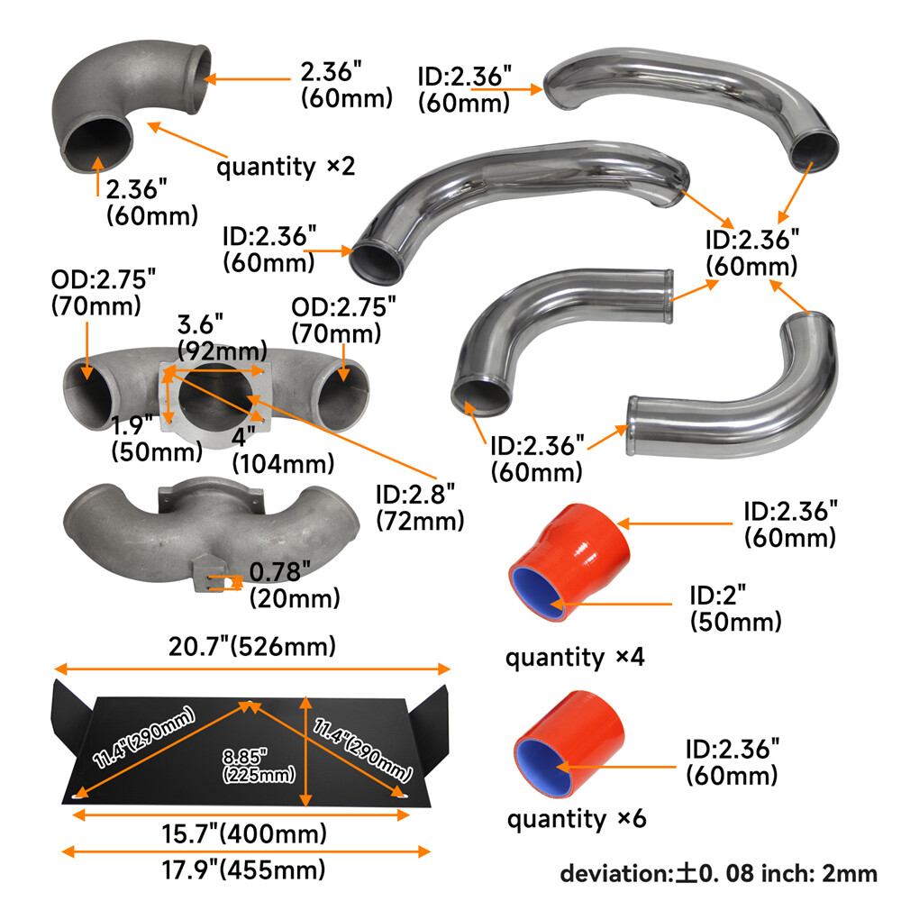 2nechan様 Intercooler Pipe Kit For Nissan 300ZX Twin Turbo Fairlady