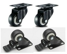 4 X Swivel Castor 50mm Heavy Duty Wheels Trolley Furniture Casters SWL 200kg