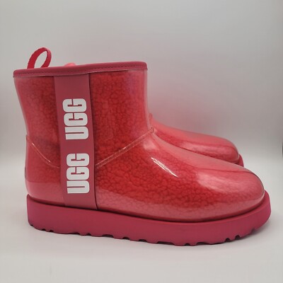 UGG CLASSIC CLEAR MINI HIBISCUS PINK WATERPROOF WOMEN'S BOOTS US 7 - 24 Photos