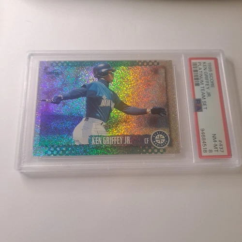 Ken Griffey Jr. 1995 Score #437 Platinum Team Edition Super Rare SP PSA 8