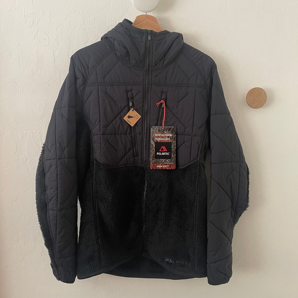 BURTON [ak] Cavu Hybrid Insulated Hooded Fleece Jacket True Black 