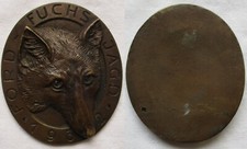 rare Automobil Bronze Plakette Ford-Fuchs-Jagd 1932 (164618)