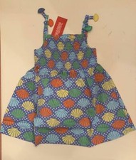 Gymboree Mermaid Magic Seashell Print Blue Smocked Sundress 12-18 18-24 or 2T