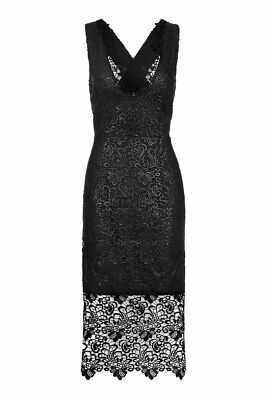 chinese dress ladies Lace Detail Plunge Cap Sleeve Midi Dress – Charming Charlie