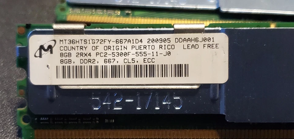 Micron/HP 16GB (4 x 4GB) 2Rx4 PC3-10600R DDR3 Server RAM Memory - Image 4 of 4