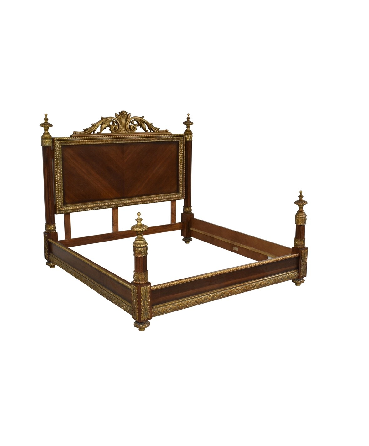 HiEND vintage PuLasKI Cal KinG GoLD OrmoLu 2tone WOOD Bed FRame eBay