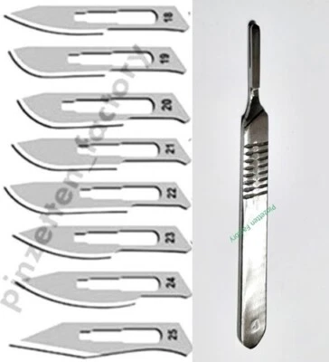 Hobby-Bastel-Modelbau Messer Skalpellgriff mit wahlweise 15,30 oder 50 Klingen