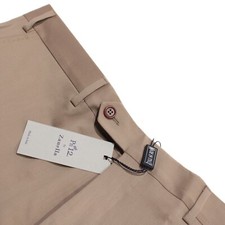 Zanella NWT Dress Pants Size 34 US Pn12 In Solid Beige / Tan Wool Blend