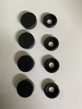 License Plate Screw Cap Covers - Black Set Of  4.