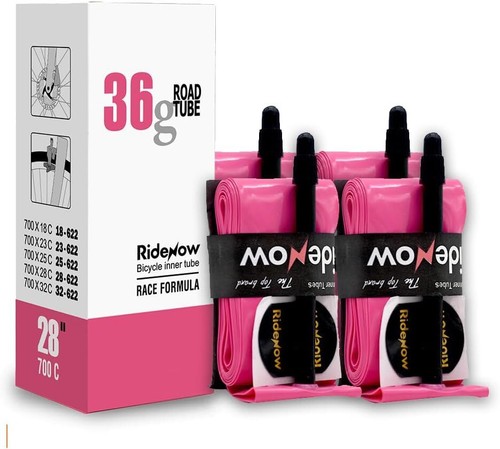 4 Pack Ridenow TPU Inner Tubes 700 x 18-32c Bike Tubes with 65mm Presta Valve