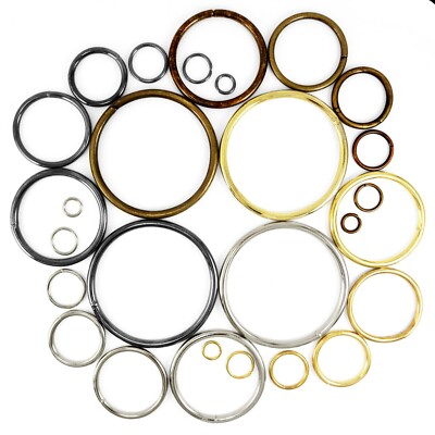 Lot D'anneaux Toriques Métalliques - 12 Tailles De 5 à 69 Mm - Acier, Pour Sangles, Sacs, Plombs, Poignées