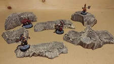 Wargaming Terrain - Small Box Set of Hills Wasteland or Desert Finish