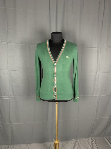 Men's Green Cardigan Sweater Size 3 