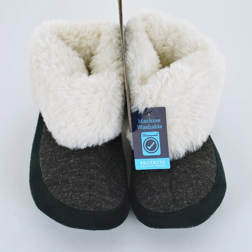 ISOTONER Feminino TAMANHO 5-6 PEQUENO Marisol BOTA PRETA URZE CHINELO Acabamento de Pele - Imagem 2 de 4