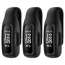3-Pack Clip Case Accessory for Fitbit Inspire 3/Inspire 2, Black Black Black No