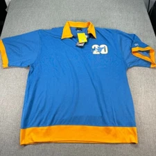 Vintage Stall & Dean Seattle Sonics Warm Up Shirt Jersey Men 4XL Blue Basketball