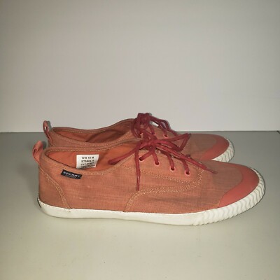 Paul Sperry Canvas Slip on Sayel Clew Scratch Sienna Sneaker Shoes Size 10M 