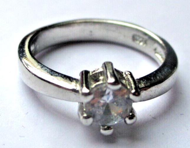 Classic Solid Silver Ring Size 52 Punch 925 Solit… - image 2